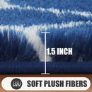 ONASAR Large 8x10 Area Rugs for Living Room, Fluffy Geometric Navy and White Rug for Boys Bedroom Home Decor Aesthetic, Soft Shaggy Plush Floor Carpet for Girls Teen Nursery Playroom Office Dorm by TinyTreasures Baby Boutique