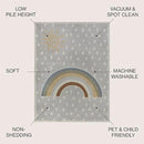 JONATHAN Y Machine-Washable Gray/Ivory/Yellow Indoor Area Rug, 5x8, Minha Rainbow Dots, Kids & Novelty, Casual, Classic, Bedroom, Kitchen, Living Room, Easy-Cleaning, Non-Shedding (KDW102A-5) by CozyNest Decor
