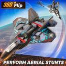 BEZGAR Drones for Kids | 2.4GHZ RC Plane, Remote Control Airplane, RC Helicopter, 360° Flip Fighter Jet Toy with Colorful LED Navigation Light Blue by TinyTreasures Baby Boutique