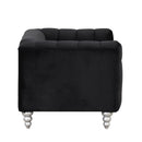 42" Modern Sofa Dutch Fluff Upholstered sofa with solid wood legs, buttoned tufted backrest