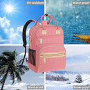 Baby Diaper Bag Backpack Tote for Women Large Capacity with Insulated Pockets Multifunctional Waterproof Diaper Bags For Baby Girl Boy Mama Maternity Travel Bag Pink by TinyTreasures Baby Boutique