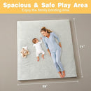 71" ×59" Padded Baby Play Mat for Floor, 1.2" Thick Memory Foam Mat with Machine Washable Cover, Soft Tummy Time Crawling Playmat with Non-Slip Bottom, Fits 71" x59" Playpens by TinyTreasures Baby Boutique