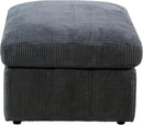 Ottoman Rectangular Storage Ottoman Bench, Flannel Footrest Stool Footstool with Lid for Living Room, Bedroom, Entryway, Dark Gray, 38"x30"x22" by CozyNest Decor