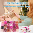 XSEINO About 7200pcs 144 Colors 6mm Crackle Glass Beads Bracelet Making Kit,6Box Different Style Crack Series Colorful Crystal Beads for Bracelet Jewelry Making,DIY Crafts,Friendship Bracelets by TinyTreasures Baby Boutique