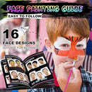 Face Painting Kit for Kids, 24 Colors Washable Face Paint, Safe for Sensitive Skin, Non-Toxic Professional Face Painting Kit, Halloween Birthdays Makeup Set with Stencils, Guide Book by TinyTreasures Baby Boutique