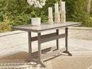 Seacliff Beach - Rectangular Counter Height Dining Table With Umbrella Option - Medium Brown by Unique Piece Furniture