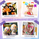 Face Painting Kit, 42 Colors Body Paint With 10 Pcs Brushes, Safe & Non-Toxic Washable for Children Adults Halloween Christmas Party by TinyTreasures Baby Boutique