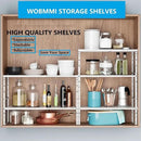Expandable,Adjustable & Stackable Spice Rack, Cabinet Kitchen Countertop Shelf Organizer,Metal Pantry Storage Shelves - Space-Saving Storage Solution(2Packs/White/Medium) by CozyNest Decor