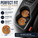 Shrimp Spicy Hot Set of 2 Cup Holder Car Coasters Absorbent Round Sandstone Coasters Gifts for Men or Women, 2.5, Multicolor