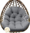 Egg Chair Cushion Replacement, Waterproof Outdoor Hanging Egg Swing Chair Cushions Pads, U-Shaped Thickened Cushions for Hanging Eggs Chair with Ties, 47x33x7 Inches (Grey) by GreenHaven Gardens