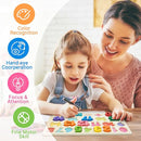 Number Puzzle Wooden Puzzles for Toddlers 1 2 3 4 5 Year Old, Shape Learning Puzzles Toys with Puzzle Board & Number Blocks, Preschool Educational for Girls Boys by TinyTreasures Baby Boutique