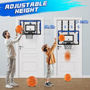 Kids Indoor Basketball Hoop with Scoreboard & Timer,Toddler Adjustable Height Basketball Goal Toy for Outdoor Backyard,Sports Game Play by TinyTreasures Baby Boutique