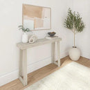 Plank+Beam Solid Wood Console Table, 46.25 Inch, Sofa Table, Narrow Entryway Table for Hallway, Behind The Couch, Living Room, Foyer, Easy Assembly, Coastal White by CozyNest Decor