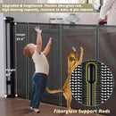 200" Retractable Baby Gates Extra Wide for Large Opening, 41" Extra Tall Retractable Dog Gate Pet Gates, Long Child Safety Mesh Gate with Fiberglass Rods for Stairs, Doorways, Hallways, Indoor/Outdoor by TinyTreasures Baby Boutique