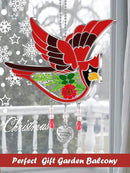 KY&BOSAM Cardinal Suncatcher Stain Glass My Precious Sister Had-Painted Sun Catcher Hanging for Window Wind Chime Gifts for Sister Mother`s Day Valentine's Birthday Christmas Thanksgiving by GreenHaven Gardens