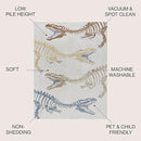 JONATHAN Y Machine-Washable Cream/Multi Indoor Area Rug, 8x10, Kingdarr T-Rex Modern, Casual, Kids & Novelty for Living Room, Dining Room, Bedroom, Kitchen Easy-Cleaning, Non-Shedding (KDW103A-8) by CozyNest Decor