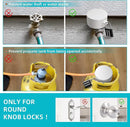 2 Pack Door Knob Lockout Device, Door Knob Cover Lock, Child Proof Door Knob Covers with Combination Padlock, Door Handle Lock for Dementia Elderly Safety, Temporary Door Lock -White by TinyTreasures Baby Boutique