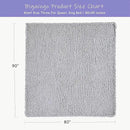 Bigacogo Chunky Knit Throw Blanket for Couch, 80x90 inches, 100% Hand Knitted with Thick Jumbo Chenille Yarn, Cozy Soft Large Rope Knot Cable Crochet Blankets for Sofa Bed Living Room, Light Grey by CozyNest Decor