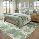 Washable Area Rugs 8'x10' Non-Slip Modern Abstract Soft for Living Room Entryway Bedroom Nursery, Print Pattern, Light Green/Yellow by TinyTreasures Baby Boutique