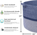Extra Large Storage Basket - Soft Woven Organizer, 22" x 14" by TinyTreasures Baby Boutique