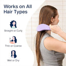 Crave Naturals Glide Thru Hair Brush - Detangler Brush for Curly, Straight, Wet or Dry Hair - Gentle Detangling Brushes for Adults, Kids, Toddlers - Hair Accessories for Women, 7.5x3" - Purple by TinyTreasures Baby Boutique