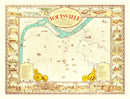 Vintage Map of Louisville, Kentucky 1934