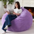Homguava 3.5FT Bean Bag Chair: Teardrop Bean Bags with Memory Foam Filled, Compact Beanbag Chairs Soft Sofa with Corduroy Cover (Purple) by TinyTreasures Baby Boutique