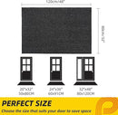 JSEI Dirt Trapper Door Mat 32"x48" Non-Slip Washable Entrance Mat, Dog Doormats, Absorbent & Fade-Resistant Floor Mats, Low Profile Welcome Mats for Entryway, Front Door, and Inside Entrance, Black by CozyNest Decor