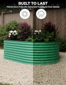 8x4x2ft Raised Garden Bed,Galvanized Raised Planter Boxes Outdoor with Easy Assembly, Large Garden Bed for Vegetables, Fruits, Flower,Raised Garden Bed,Green by GreenHaven Gardens