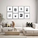 Camden Reed Arcadia 8 Piece Oversized Gallery Wall Frame, 16x20 and 16x16 Inch Matted Frames for Featuring 8x10 and 5x7 Inch Photographs or Art Prints, Black Finish by CozyNest Decor