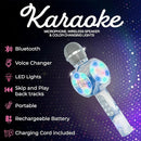 Sing-Along Bluetooth Karaoke Microphone and Bluetooth Stereo Speaker, Swirl Edition, All-in-One (Swirl Blue) by TinyTreasures Baby Boutique