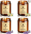 Scented Candle Set 4 Pack, Candle for Home Scented, Odor Eliminating, Stress Relief, 30oz, 220 Hours Long Lasting Soy Wax Gift Set for Women by CozyNest Decor