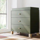 Storkcraft California 3-Drawer Chest with Removable Changing Topper (Olive with Driftwood) – GREENGUARD Gold Certified, Interlocking Drawer System, Pre-Installed Tracks, Easy Assembly by TinyTreasures Baby Boutique