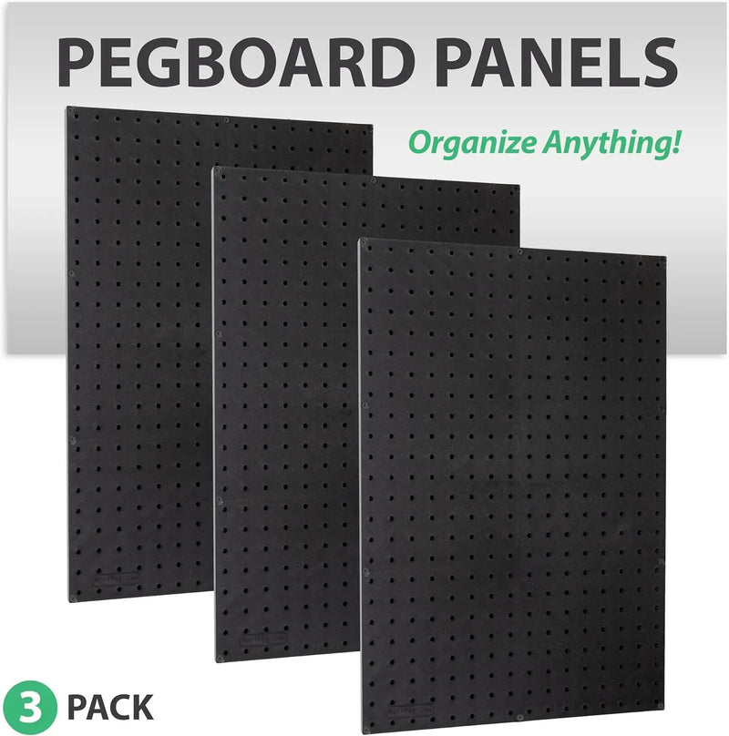 WallPeg 24" x 48" Pegboard Wall Organizer - Kit (PK-312-B) Peg Board Organizer Accessories for Garage pegboard Storage, Tool & Craft Organization with Pegboard. Hooks, and Peg Board Bins, photo 5 of 6