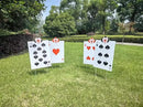 4 PCS Queen's Soldiers Yard Signs with Stakes Trick or Treat Party Hearts Costume Decor Large Lawn Sign Halloween Decorations Outdoor by GreenHaven Gardens