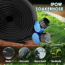 IPOW Heavy Duty Double Layer Design Saves 80% Water Leak Proof Soaker Hose, Drip Watering Hose for Garden, Lawn, Flower Bed, Vegetable Field (25 FT + 50 FT) by GreenHaven Gardens