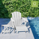 GREENVINES Adirondack-Ottoman | Set of 4 | HDPE Plastic | Outdoor Footrest | All Weather | Foot Rest | Foot Stool | White | for Adirondack Chair | for Patio Backyard Pool by CozyNest Decor