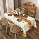 ATFUNSHOP Fall Plastic Tablecloth 4 Packs Thanksgiving Disposable Table Cloth 54x108 Rectangle Table Cover with Pumpkin & Maple Leaf for Holiday Dinner Party Decorations Outdoor Picnic & Baby Showers by CozyNest Decor