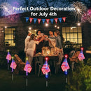 July 4th Decorative Solar American Flag Lights July 4th Solar Patriotic Flag Lights, 2 Modes Garden Pile Lights LED Landscape Lights Street Lights (Color Change), XY-T001 by GreenHaven Gardens