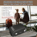 RAYMACE Padded Stroller Travel Bag for Airplane,Stroller Gate check bag with Wheels Compatible with UPPAbaby Vista,Vista V2,Cruz,Cruz V2, Travel Safe Protection Storage Bag,Patterned Design,Black by TinyTreasures Baby Boutique