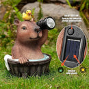 Capybara Solar Garden Statue – Funny Outdoor Resin Animal Decor with Flashlight & Duck – Waterproof Yard Lawn Ornament with LED Light – Solar Powered Figurine for Patio, Porch, Landscape by CozyNest Decor
