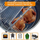 Fengzhe Stainless Removable Vertical Skewer Grill - Brazilian Barbecue Meat Spit Rack, with 1 Hook, 1 Spike, & 2 Brushes, Perfect for Grilling Steak, Whole Chickens, Whole Fish, Large Cuts of Meat. by GreenHaven Gardens