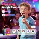 LED Mini Karaoke Machine for Kids: Birthday Gifts for Boys 3 4 5 6 7 8 9 10 Year Old Kid Microphone Toys for Boy Ages 4-8 Portable Bluetooth Speaker with 2 Wireless Mics for Kids Girls Adult by TinyTreasures Baby Boutique