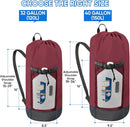 BALEINE 120L Laundry Bag Backpack, 900D Oxford Fabric Large Travel Laundry Bags with Shoulder Straps and 2 Mesh Pockets for College Dorm, Apartment, Laundromat (Red, 120L) by TinyTreasures Baby Boutique