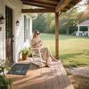 Yimobra Welcome Mat, Heavy Duty Sturdy Door Mats for Home Entrance Outdoor Indoor, Front Doormat for Outside Patio Floor Entry Porch Garage Office, Waterproof, Low Profile, 29.5 x 17, Black Grey by CozyNest Decor