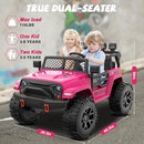 ANPABO 24V 2 Seater Ride On Car for Kids w/EVA Tires, 4X200W Motors, 4 Shock Absorbers, 2.4G Remote Control, Bluetooth Radio, LED Headlights & Searchlights, Electric Car for Kids Ages 3-8, Pink by TinyTreasures Baby Boutique