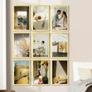 Vittanly 11x17 Picture Frames Set of 9, Shatter Resistant Plexiglass, Display 8x12 Pictures with Mat or 11x17 without Mat, Photo Frames for Wall Mount, Engineered Wood, Gold by CozyNest Decor