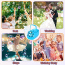 Bubble Machine, 18000+ Bubbles Per Minute Bubble Maker Blower for Kids Toddlers with 2 Speeds,6 Wands,Operated by Batteries or Plug-in for Outdoor/Indoor Birthday Parties,Wedding (Blue) by TinyTreasures Baby Boutique