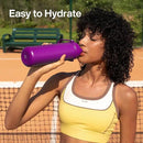 Insulated Water Bottle with Straw Stainless Steel Water Bottle, Leak-Proof, BPA-Free, Double Wall Vacuum Keeps Cold for 24 Hours for Sports, Travel, School (18 oz, Bright Magenta) by CozyNest Decor