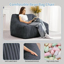 HABUTWAY Bean Bag Chair, Giant Bean Bag Chairs for Adults and Kids, Bean Bag Sofa, Lazy Floor Sofa, Faux Fur Beanbag Chair with Armrests for Living Room Bedroom (Dark Grey) by CozyNest Decor
